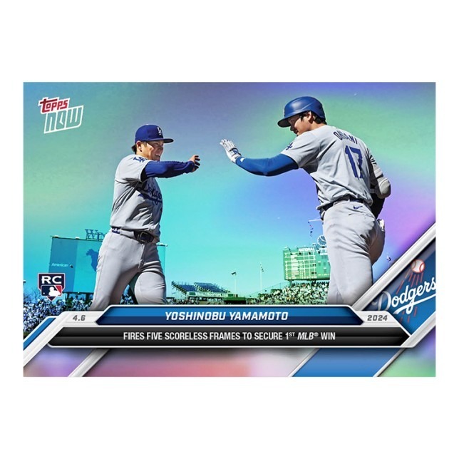 「85 Cards」山本由伸 大聯盟 首勝 Yoshinobu Yamamoto 2024 MLB TOPPS NOW®-細節圖3