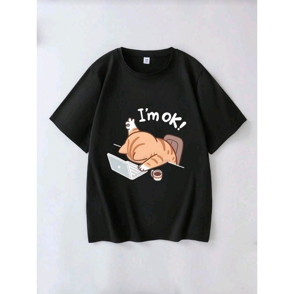 🐱I＇m ok!! 貓咪寬鬆針織T｜社畜共鳴款-細節圖2
