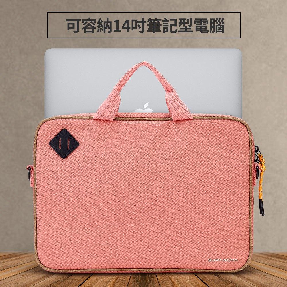 SUPANOVA EXPLORER探險家系列-防潑水 Laptop Bag 14吋筆電包 茱萸粉-細節圖6