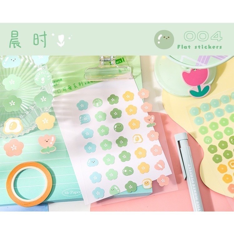 BoBo shop🌸 【一口可愛】鹽系簡約風格手帳裝飾貼-細節圖5