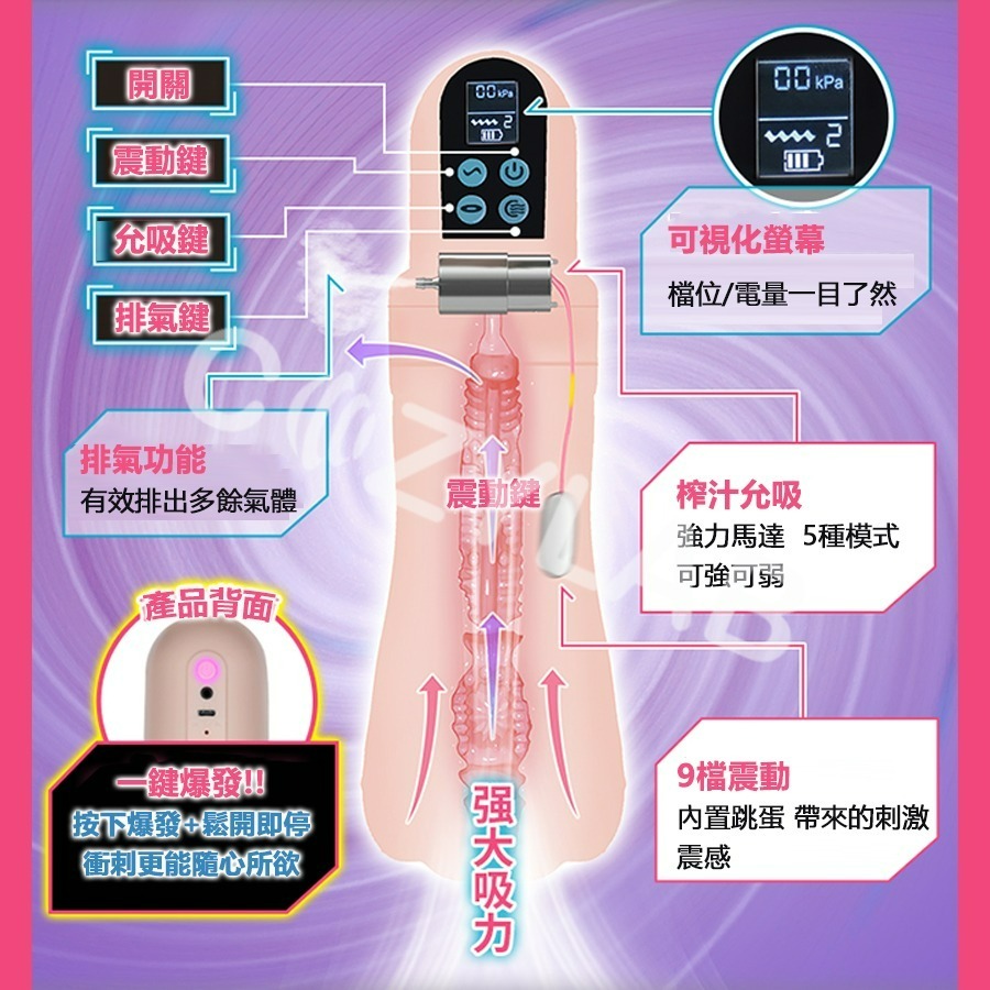 【2024新品現貨】COZYLAB YUU 吸吸醬二代 震動吮吸飛機杯 電動男用自慰器 飛機杯 訓練器 自慰杯 自慰器-細節圖4