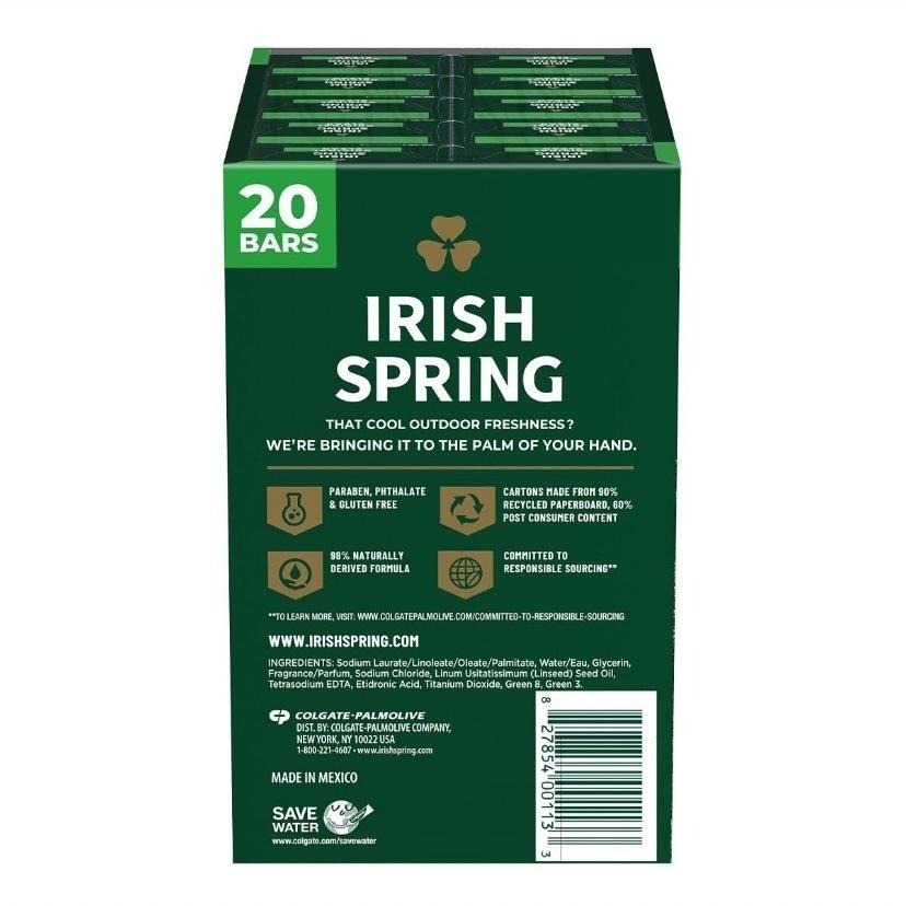 愛的小舖- Irish Spring 清新體香皂 127公克 X 20入-細節圖2