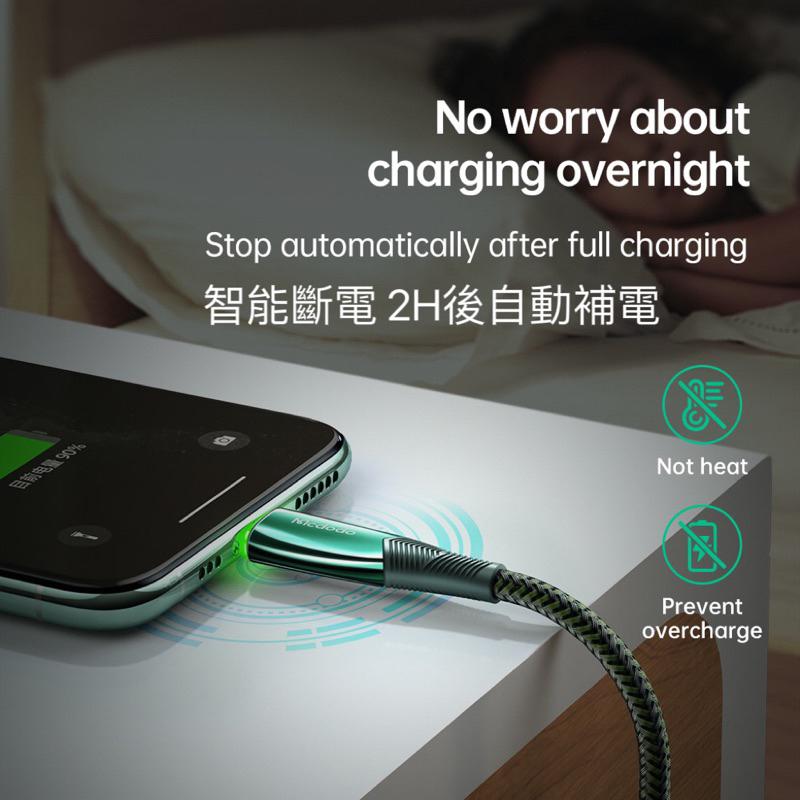 Mcdodo 智能斷電 iPhone 充電線 傳輸線 麥多多 鯊魚系列 PD快速充電-細節圖4