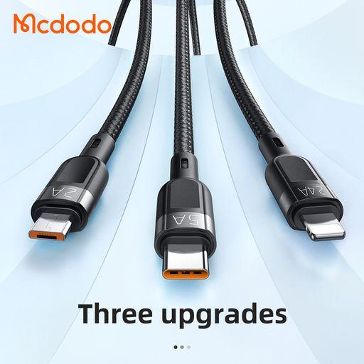 Mcdodo 迅雷系列 三合一 充電線 傳輸線 快充線 1拖3 iPhone TypeC 規格-細節圖6
