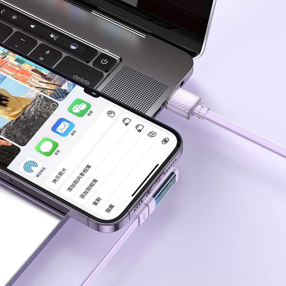 Mcdodo電競彎頭扁線 iPhone 安卓 充電線 傳輸線 晶體彎頭系列 CA-34-細節圖5