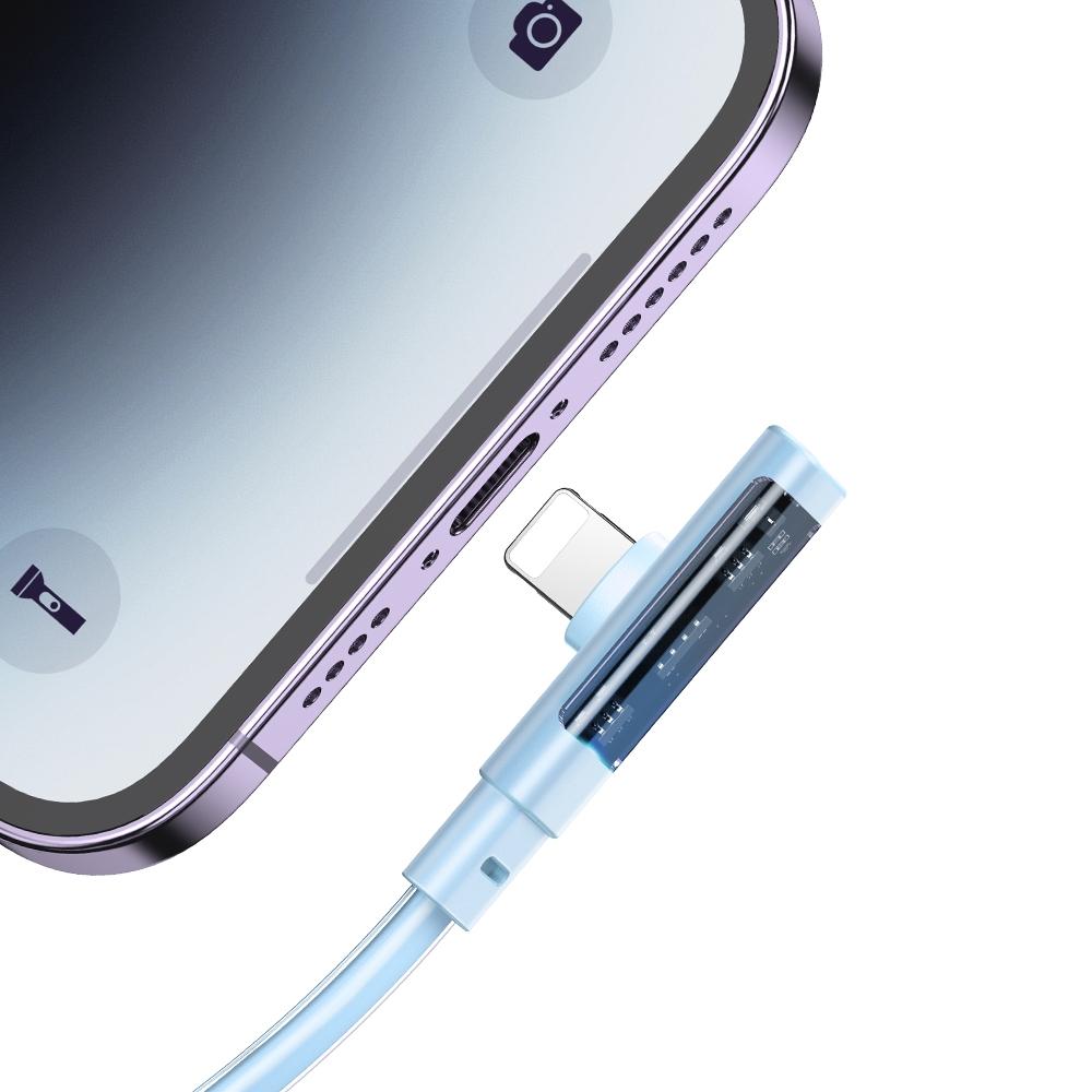 Mcdodo電競彎頭扁線 iPhone 安卓 充電線 傳輸線 晶體彎頭系列 CA-34-細節圖8