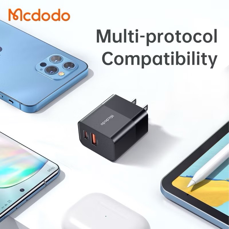 防火雙孔 20瓦 USB TypeC 充電器 充電頭 快充頭 CH- 1311 MCDODO 插頭-細節圖3