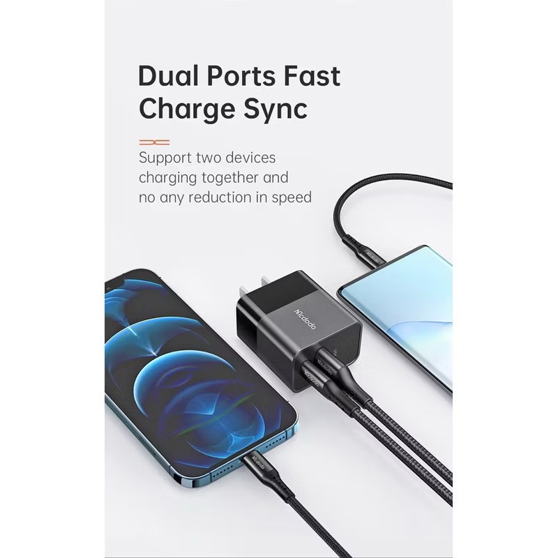 防火雙孔 20瓦 USB TypeC 充電器 充電頭 快充頭 CH- 1311 MCDODO 插頭-細節圖6