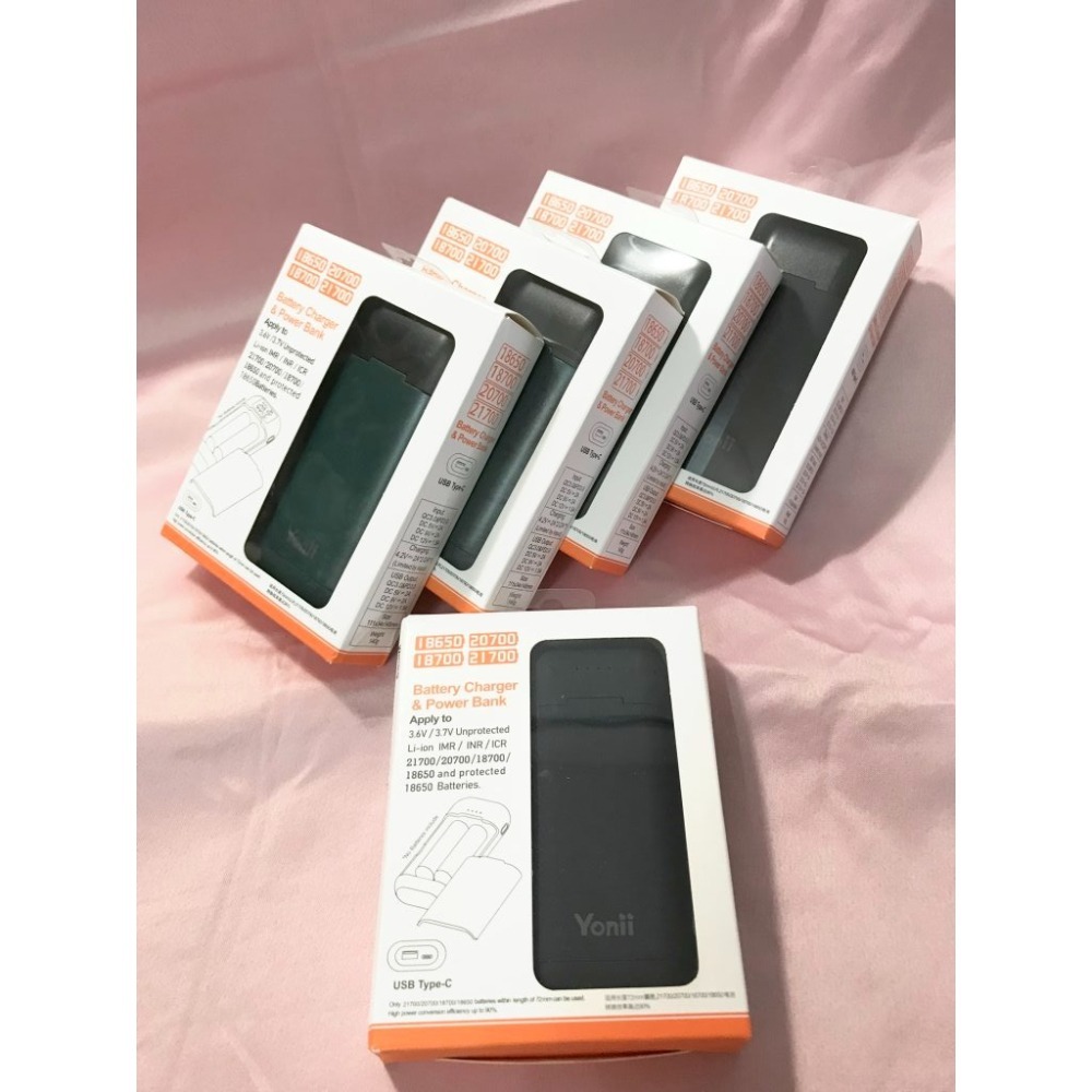 可拆卸電池盒  Yonii 18W PD2  2節充電器 磁吸 免焊 18650 21700行動電源 移動電源-細節圖2