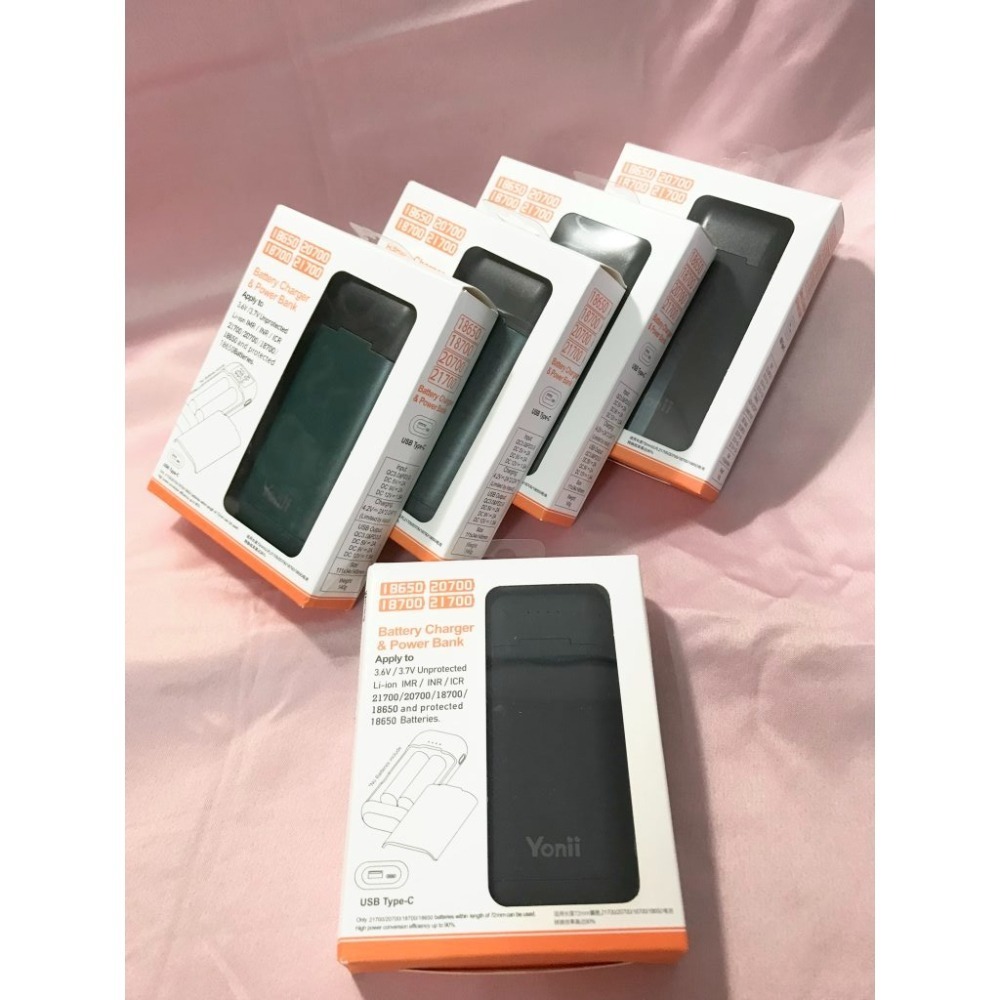 可拆卸電池盒  Yonii 18W PD2  2節充電器 磁吸 免焊 18650 21700行動電源 移動電源-細節圖2