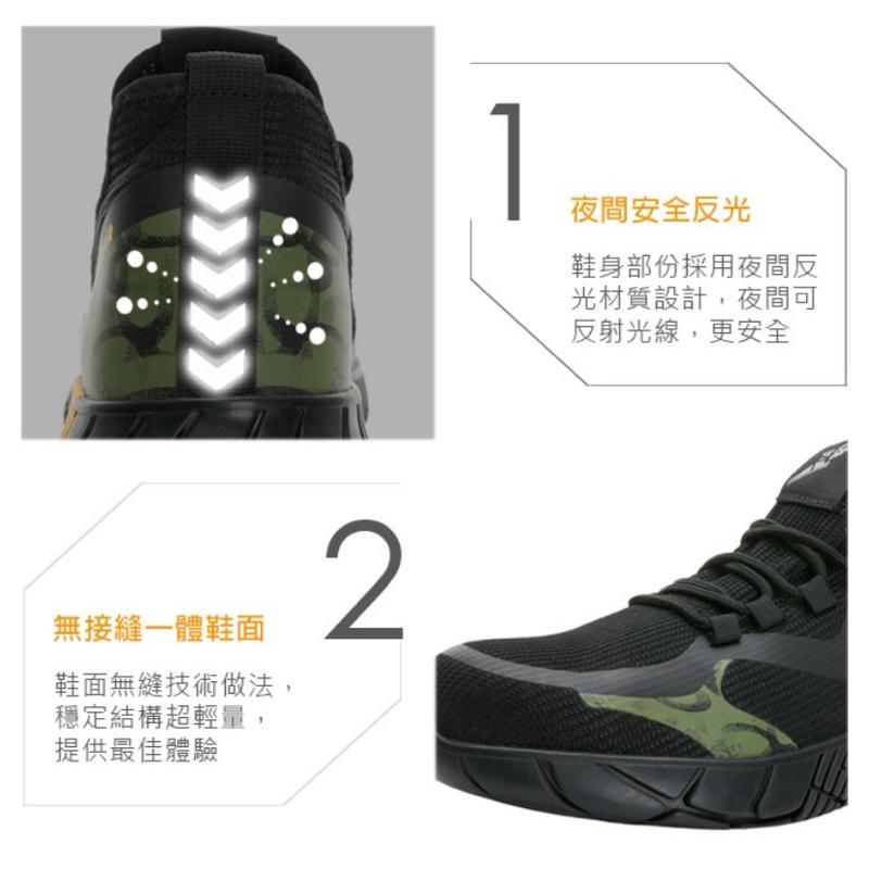 固特異 現貨+預購✨GOODYEAR   鋼頭鞋 工作鞋 多功能運動鞋 凱夫拉防穿刺 鞋頭護趾強化 透氣網布✨軍綠-細節圖2