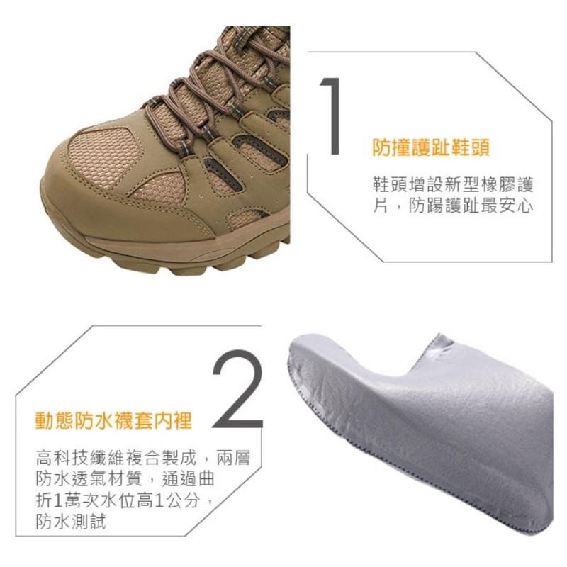 固特異 現貨+預購✨GOODYEAR  男 登山鞋 戶外鞋 8K緩衝鞋墊 戰術靴  健行 防水 透氣 耐磨 止滑 棕色-細節圖7