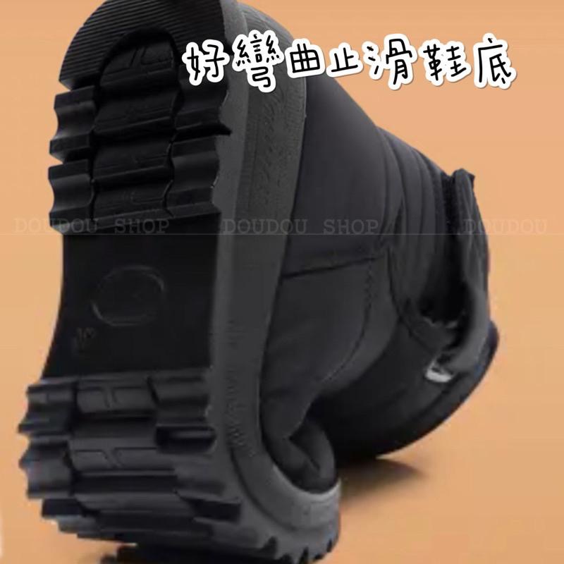 台灣出貨 現貨+預購✨太空尼龍防潑水魔鬼氈 內刷毛 中筒靴 /雪靴✨黑色-細節圖5