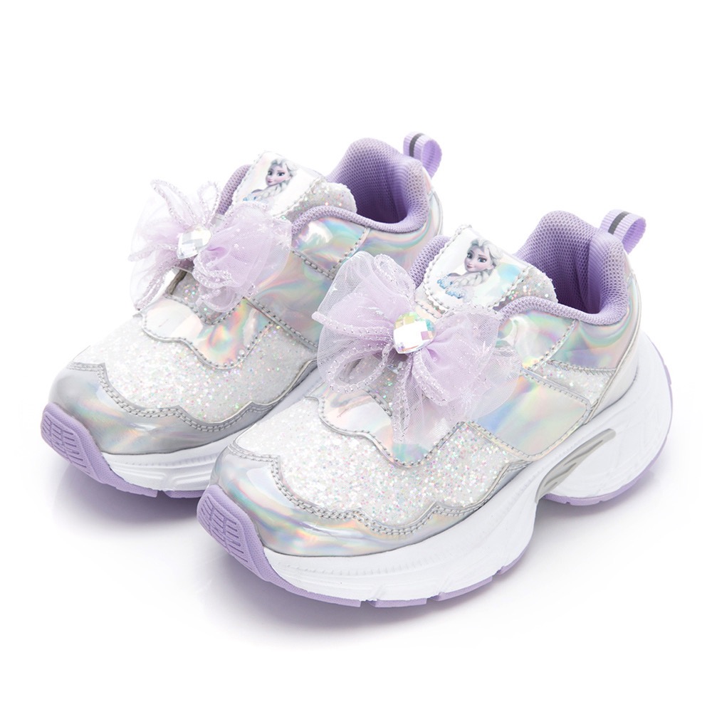 專櫃鞋品   現貨+預購🌟冰雪奇緣  Frozen 蝴蝶結輕量底燈鞋 湖水藍  兒童球鞋 慢跑鞋 女童 中大童鞋-細節圖2