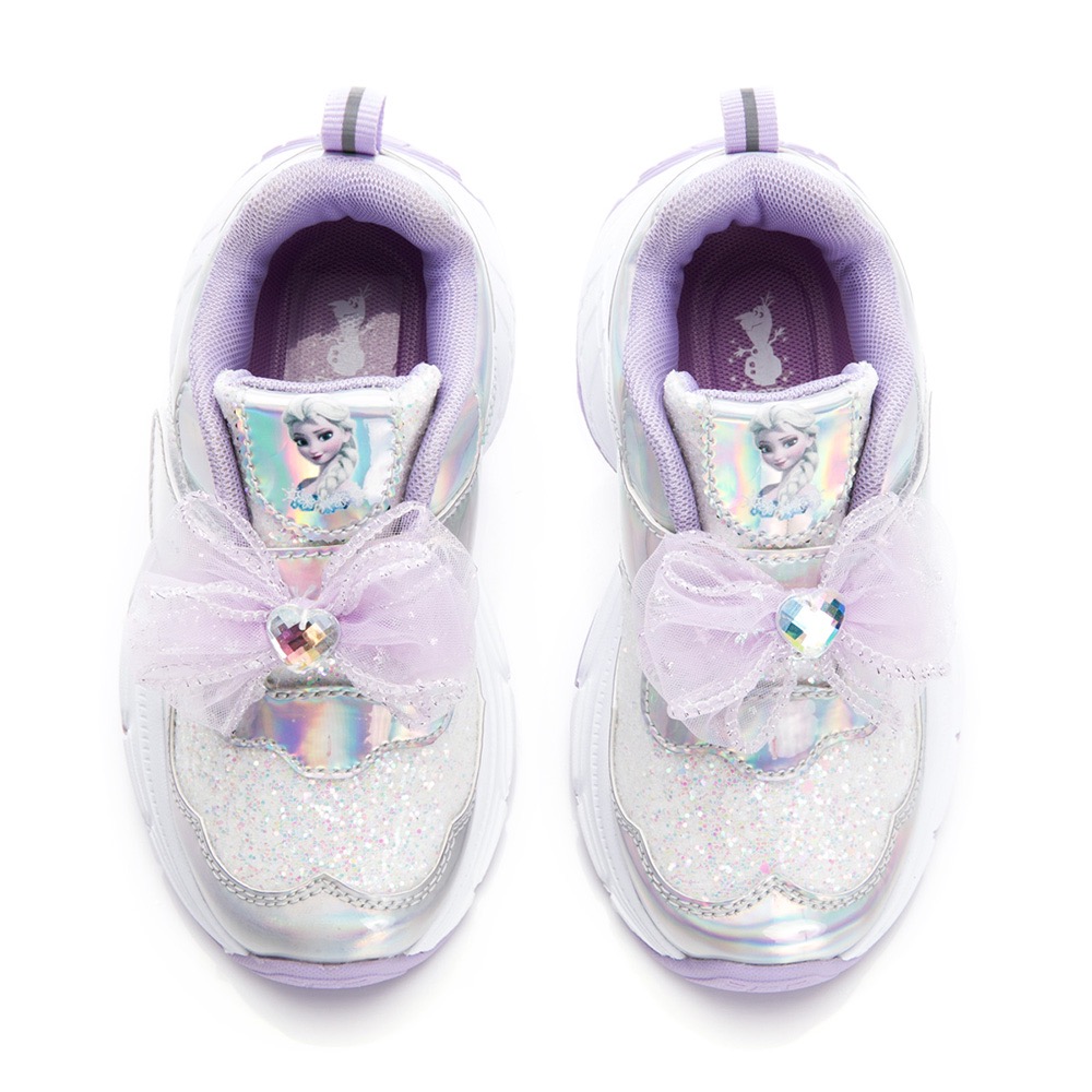 專櫃鞋品   現貨+預購🌟冰雪奇緣  Frozen 蝴蝶結輕量底燈鞋 湖水藍  兒童球鞋 慢跑鞋 女童 中大童鞋-細節圖3