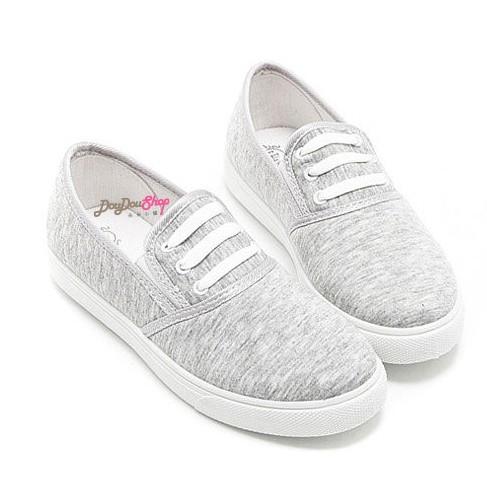 ☆【春夏新品-日韓雜誌推薦款 偽鞋帶平底休閒懶人鞋/帆布鞋】 ☆ 黑 / 白 / 灰 / 藍-細節圖3