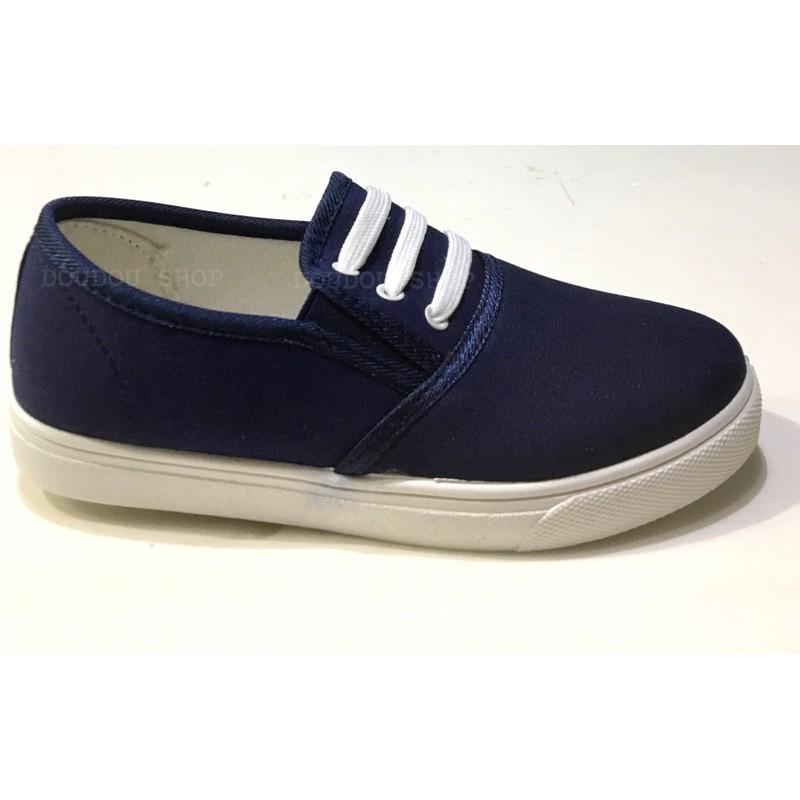 ☆【春夏新品-日韓雜誌推薦款 偽鞋帶平底休閒懶人鞋/帆布鞋】 ☆ 黑 / 白 / 灰 / 藍-細節圖7