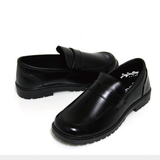 台灣製 經典 學生皮鞋 全素 基本款 / 標準款 止滑 全黑皮鞋  ☆ 黑 (23-25.5)-細節圖2