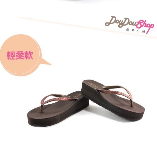 ￼台灣製 現貨+預購✨春夏新品-典雅 金蔥 亮片 點綴 厚底 人字 海灘 涼拖☆ 黑 人字拖 夾腳拖 防水-細節圖3