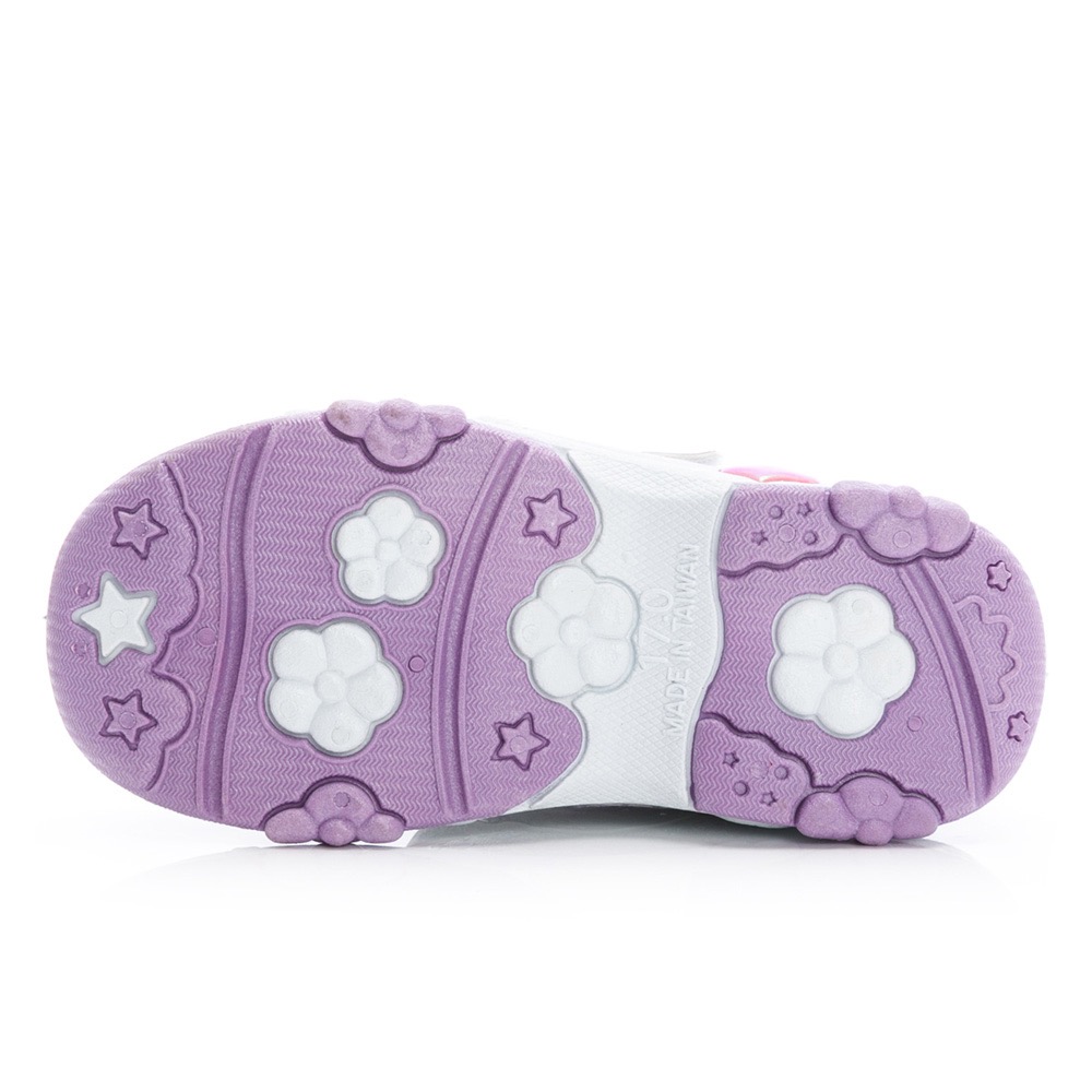 台灣製   現貨🌟專櫃鞋 冰雪奇緣  Frozen 炫光電燈運動鞋 艾莎 安娜  兒童球鞋 女童 防臭 止滑 銀粉色-細節圖6