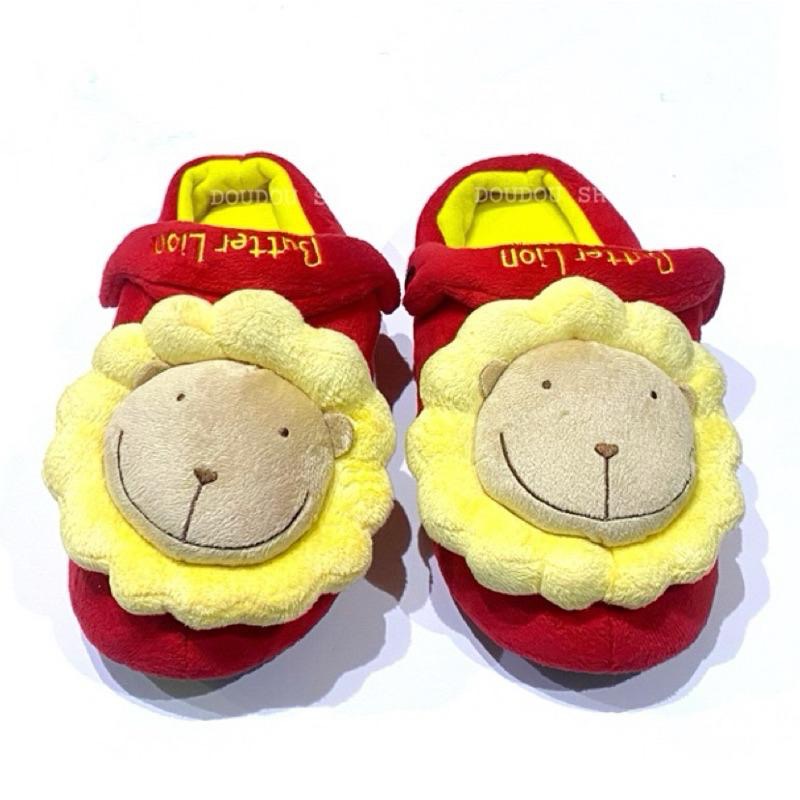 台灣 現貨 限量特價✨奶油獅 室內拖鞋 絨毛拖鞋 保暖拖鞋 紅色 保暖室內拖 25號-細節圖2