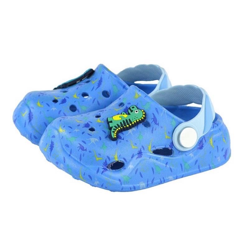 台灣   現貨🌟恐龍 兒童 輕量 護趾 極輕量 Q彈 減壓 防水 速乾 布希鞋 洞洞鞋 園丁鞋 水陸兩用 拖鞋 涼鞋-細節圖2