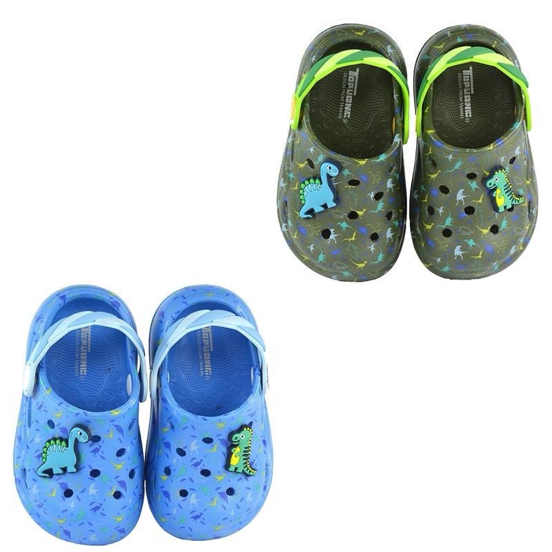 台灣   現貨🌟恐龍 兒童 輕量 護趾 極輕量 Q彈 減壓 防水 速乾 布希鞋 洞洞鞋 園丁鞋 水陸兩用 拖鞋 涼鞋-細節圖4