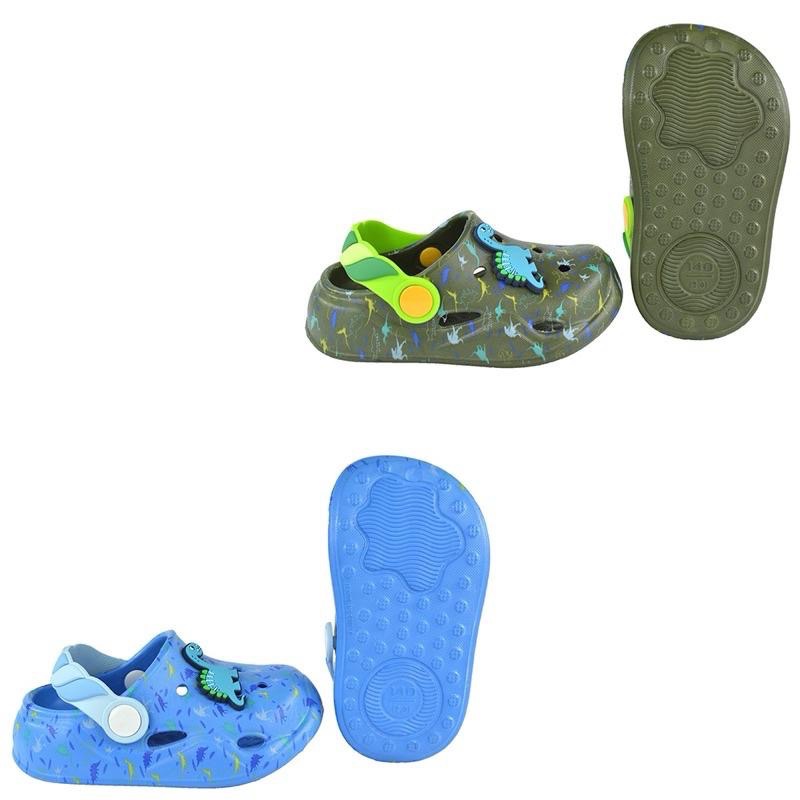 台灣   現貨🌟恐龍 兒童 輕量 護趾 極輕量 Q彈 減壓 防水 速乾 布希鞋 洞洞鞋 園丁鞋 水陸兩用 拖鞋 涼鞋-細節圖5