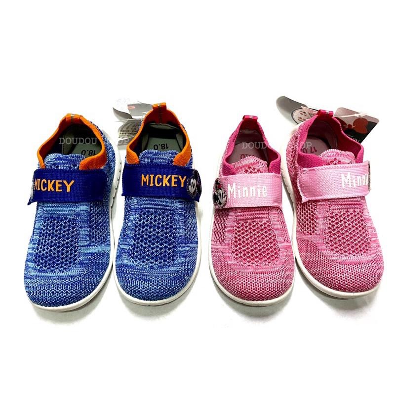 台灣製 現貨🌟Disney 米奇 米妮 針織 透氣 兒童布鞋  兒童運動鞋 止滑 柔軟 男童 女童 中童 兒童球鞋-細節圖2