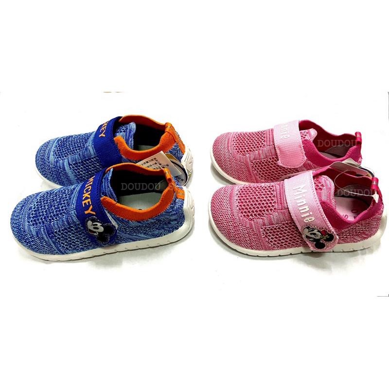 台灣製 現貨🌟Disney 米奇 米妮 針織 透氣 兒童布鞋  兒童運動鞋 止滑 柔軟 男童 女童 中童 兒童球鞋-細節圖4