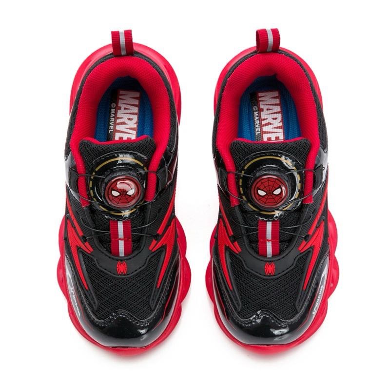 台灣出貨  現貨+預購🌟新款 漫威 Spiderman 蜘蛛人 旋轉扣 輕量 電燈運動鞋 兒童球鞋  男童 女童-細節圖3