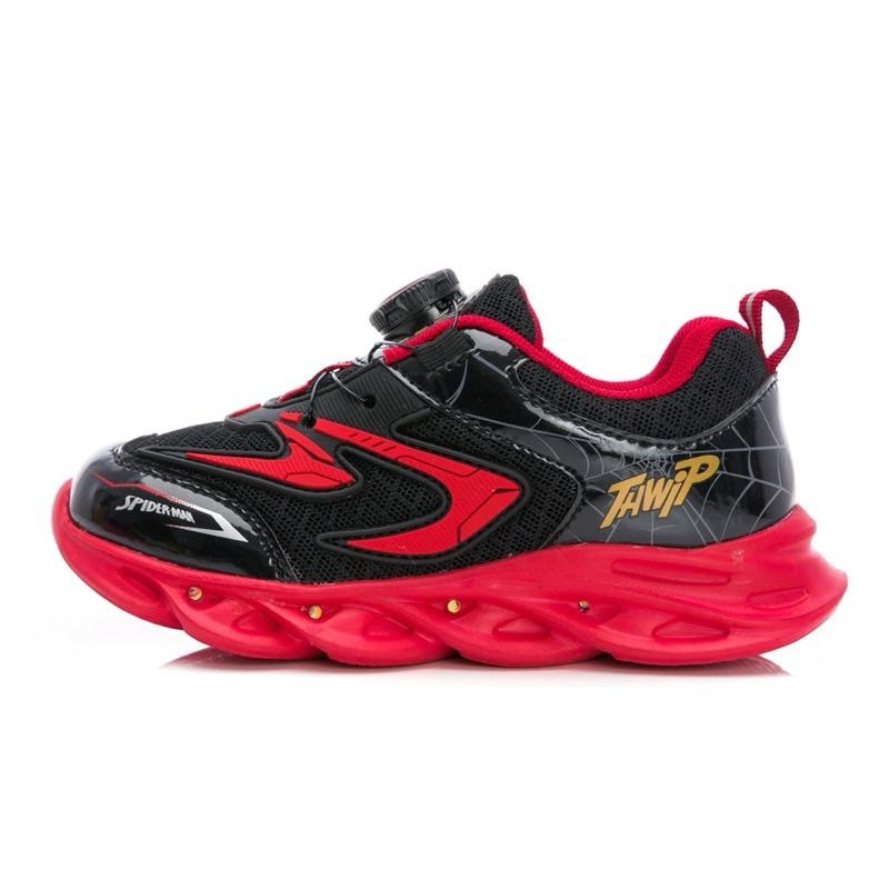 台灣出貨  現貨+預購🌟新款 漫威 Spiderman 蜘蛛人 旋轉扣 輕量 電燈運動鞋 兒童球鞋  男童 女童-細節圖4