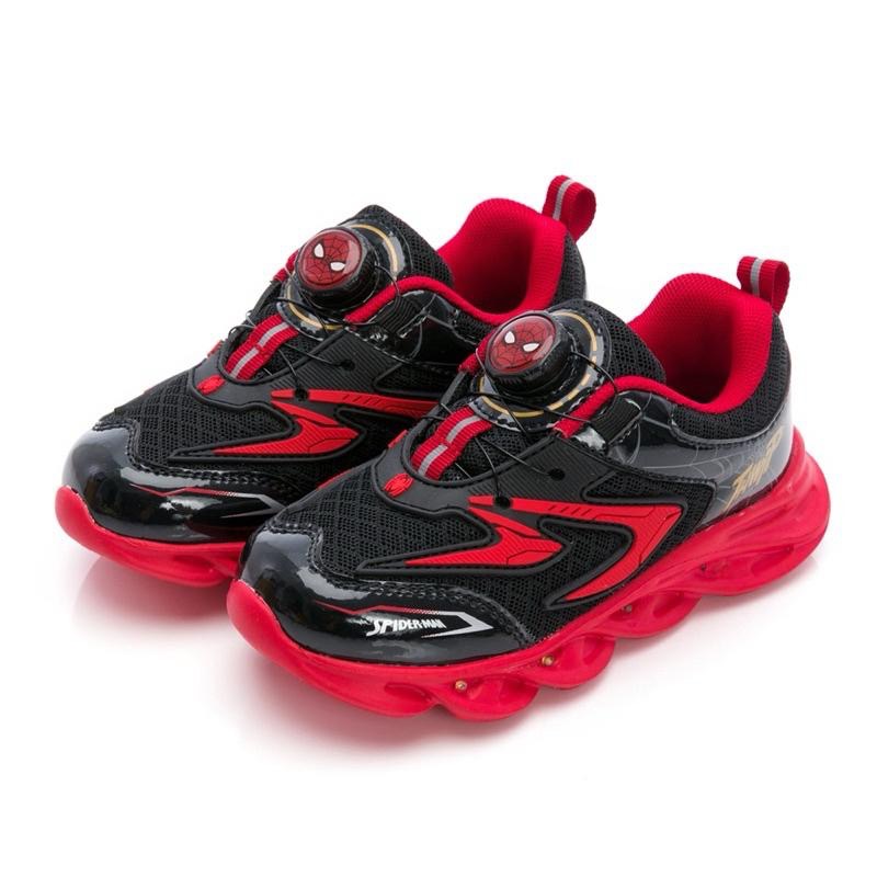 台灣出貨  現貨+預購🌟新款 漫威 Spiderman 蜘蛛人 旋轉扣 輕量 電燈運動鞋 兒童球鞋  男童 女童-細節圖7