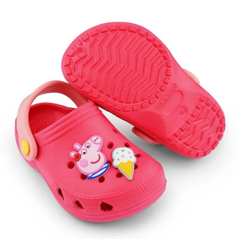 台灣製 現貨 +預購✨正版授權☆ PeppaPig 佩佩豬 防水 輕量 速乾 兒童 布希鞋 園丁鞋 護趾 兒童拖鞋-細節圖6