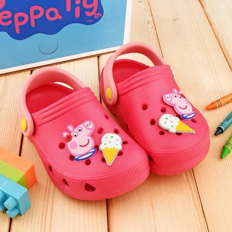 台灣製 現貨 +預購✨正版授權☆ PeppaPig 佩佩豬 防水 輕量 速乾 兒童 布希鞋 園丁鞋 護趾 兒童拖鞋-細節圖7