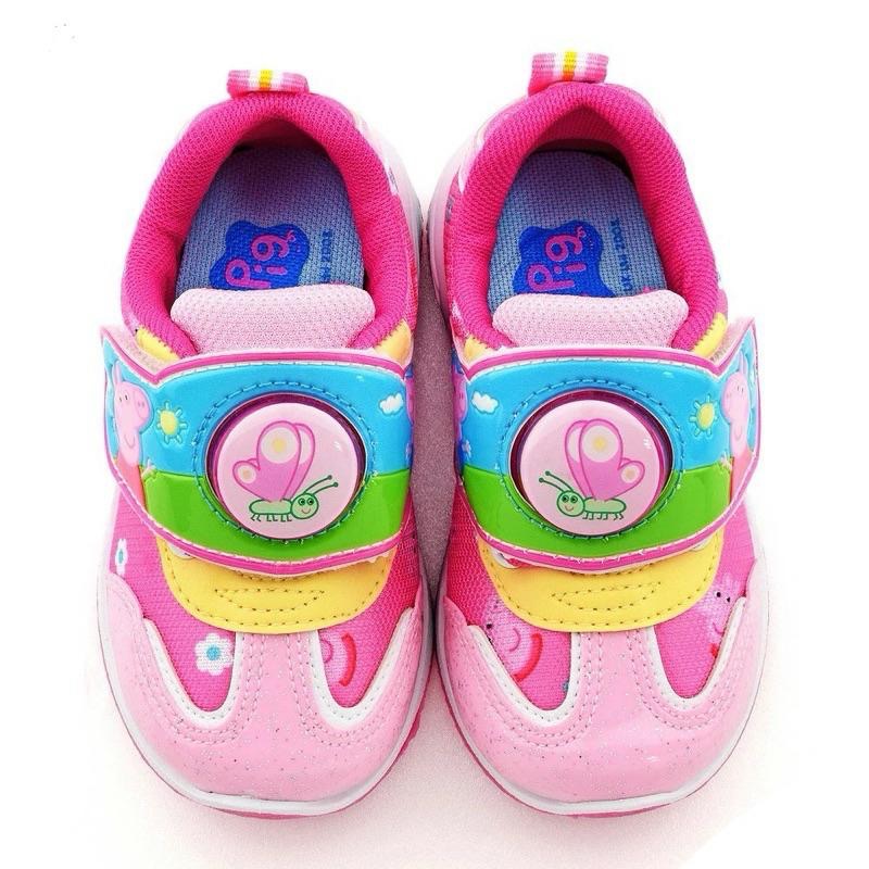 台灣製 現貨🌟專櫃鞋品🌈佩佩豬 Peppa Pig 粉紅豬小妹 喬治 兒童電燈球鞋 透氣布鞋 兒童運動鞋 女童 男童-細節圖2