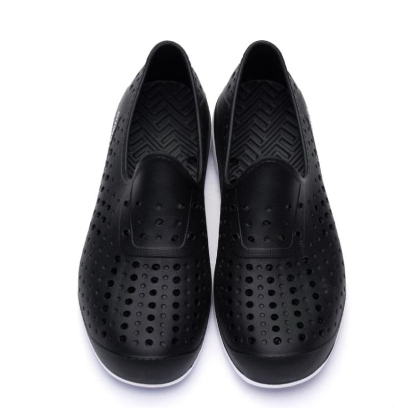 台灣 現貨+預購✨氣墊 洞洞鞋✨速乾 輕軟 透氣 親膚材質 不刮肉❗️止滑 耐磨大底‼️雨鞋 懶人鞋 情侶鞋 黑 白 藍-細節圖4