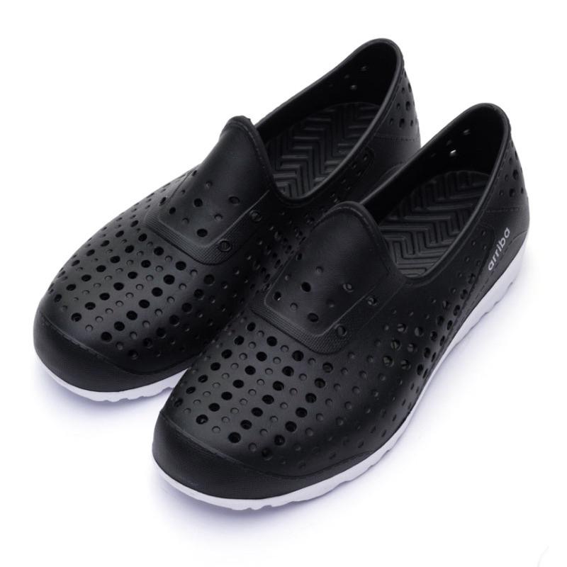 台灣 現貨+預購✨氣墊 洞洞鞋✨速乾 輕軟 透氣 親膚材質 不刮肉❗️止滑 耐磨大底‼️雨鞋 懶人鞋 情侶鞋 黑 白 藍-細節圖6