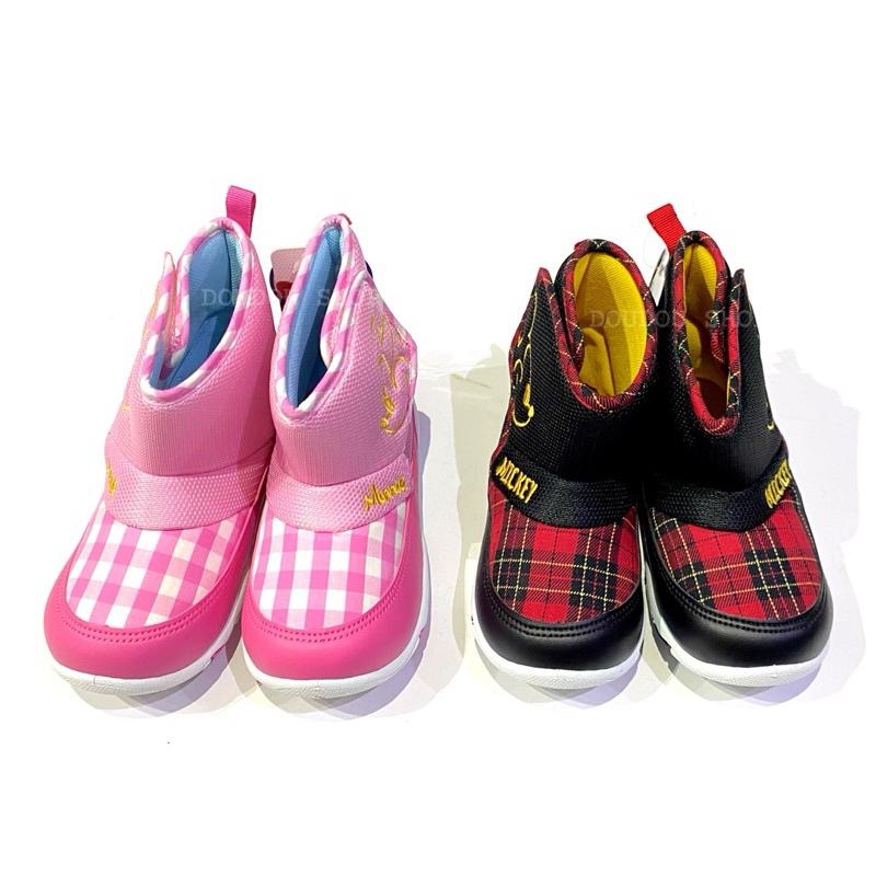 台灣製✨現貨🔥限量特惠✨專櫃鞋品☆米奇 米妮 時尚 格紋 兒童短靴 兒童球鞋 柔軟 止滑 兒童短筒球鞋  女童 男童-細節圖2