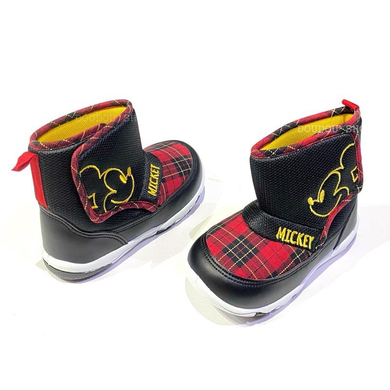 台灣製✨現貨🔥限量特惠✨專櫃鞋品☆米奇 米妮 時尚 格紋 兒童短靴 兒童球鞋 柔軟 止滑 兒童短筒球鞋  女童 男童-細節圖7
