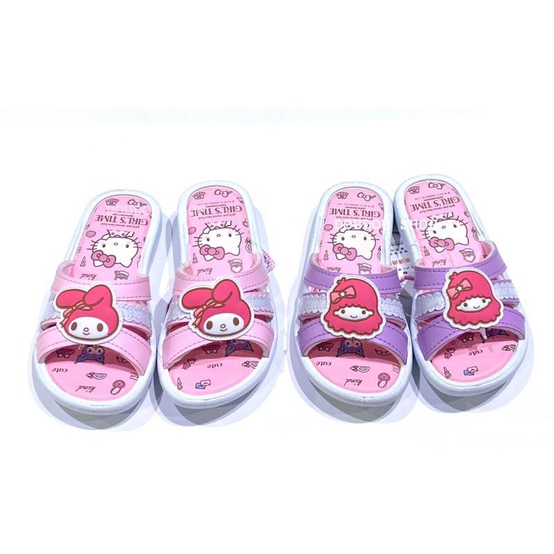 台灣製 現貨✨KiKiLaLa 雙子星 Melody 美樂蒂 kitty 女童拖鞋 兒童拖鞋 防滑 耐磨 室內拖 戶外拖-細節圖2