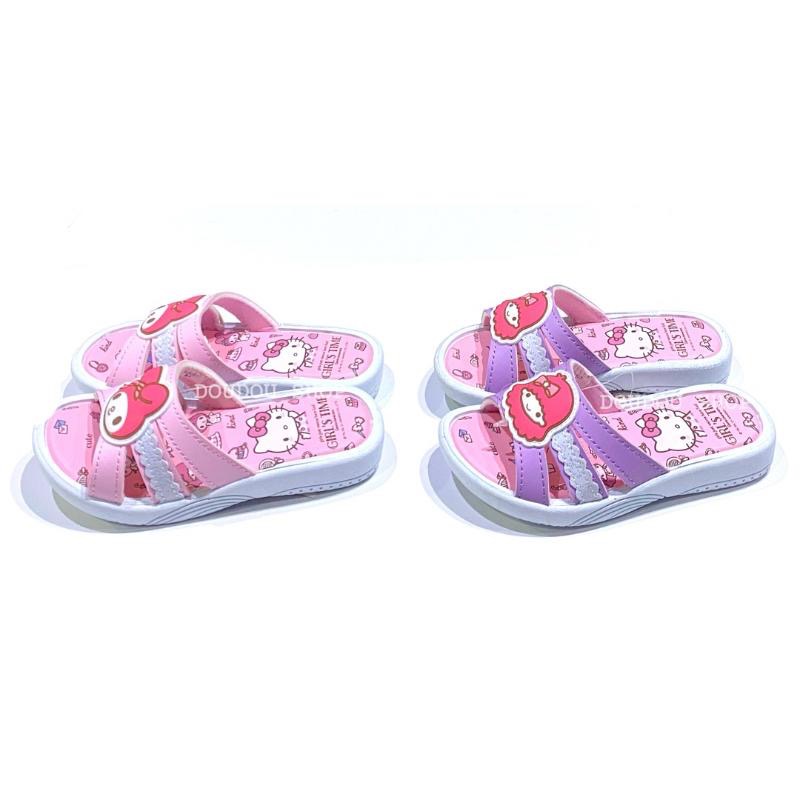 台灣製 現貨✨KiKiLaLa 雙子星 Melody 美樂蒂 kitty 女童拖鞋 兒童拖鞋 防滑 耐磨 室內拖 戶外拖-細節圖3