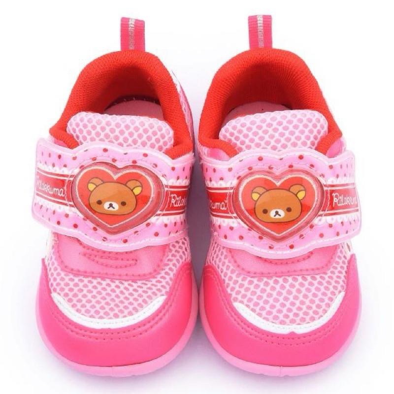 台灣製✨限量特惠🔥現貨🌟 拉拉熊 浪漫愛心 兒童運動鞋   透氣 止滑 兒童球鞋   學步鞋 女童 小童 中童 粉15號-細節圖2