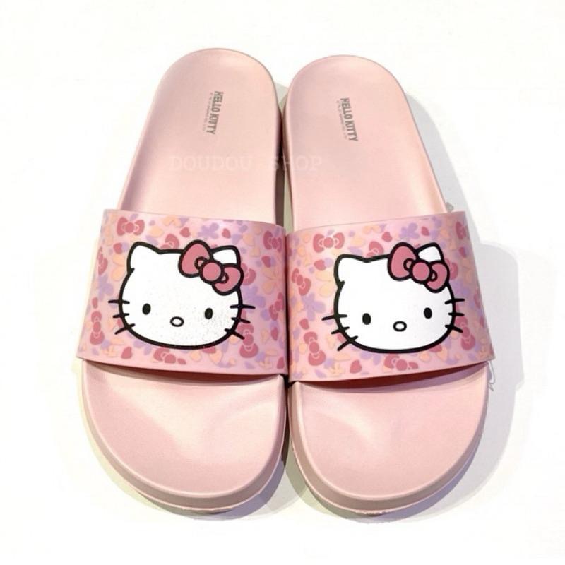 台灣製  現貨 40號 微瑕✨三麗鷗 Hello Kitty 輕底 防水 足弓 舒適 厚底拖鞋-細節圖2