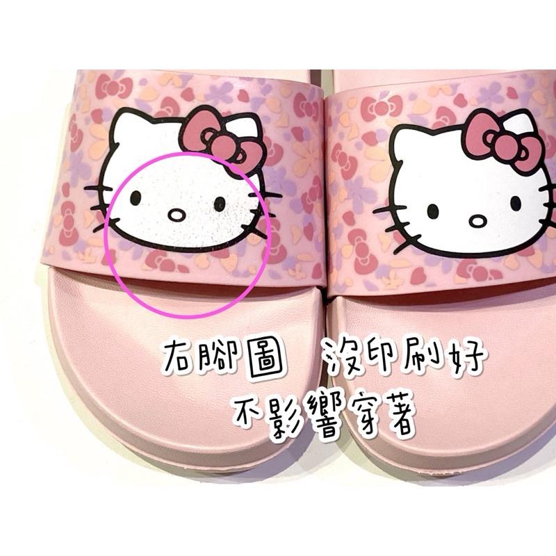 台灣製  現貨 40號 微瑕✨三麗鷗 Hello Kitty 輕底 防水 足弓 舒適 厚底拖鞋-細節圖3