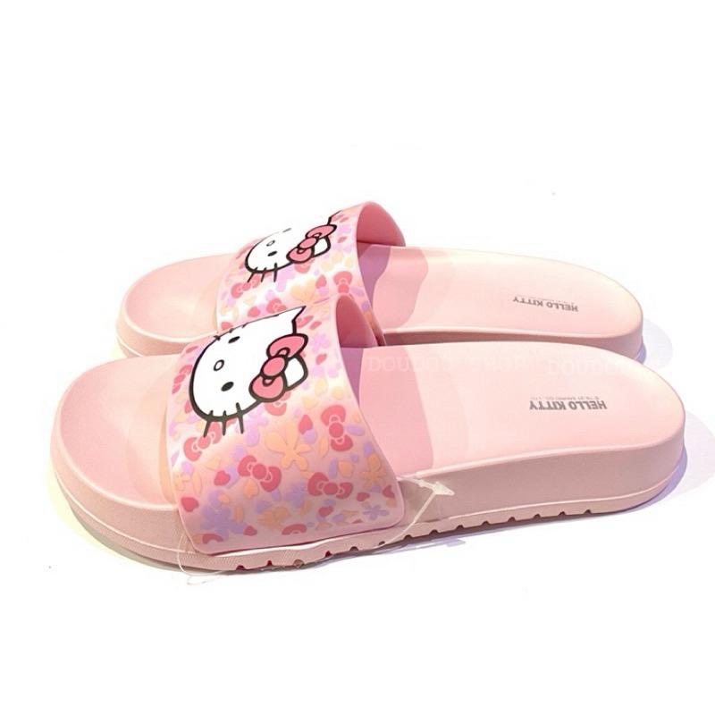 台灣製  現貨 40號 微瑕✨三麗鷗 Hello Kitty 輕底 防水 足弓 舒適 厚底拖鞋-細節圖4