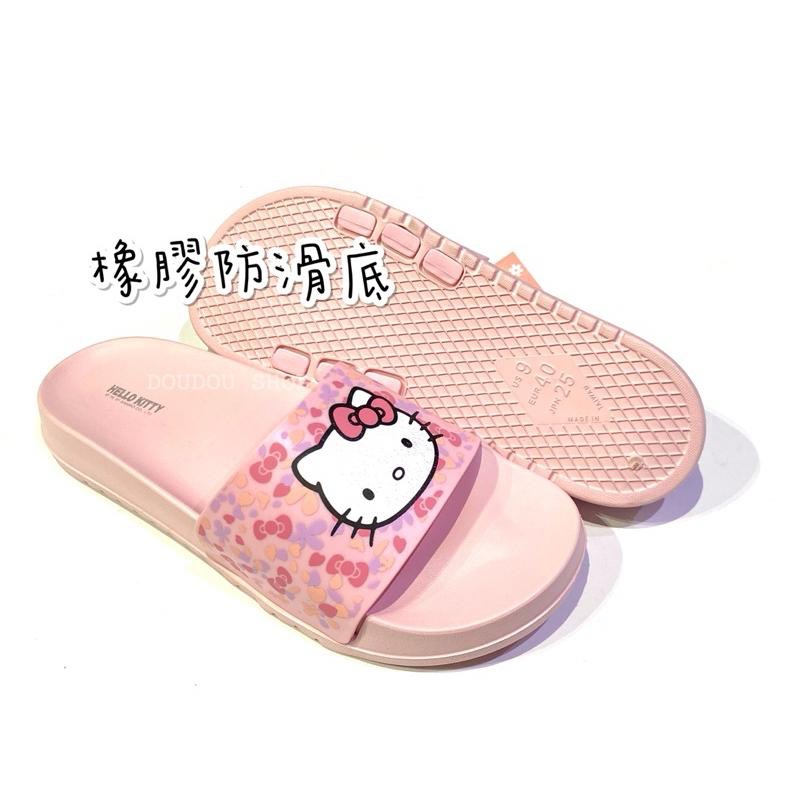 台灣製  現貨 40號 微瑕✨三麗鷗 Hello Kitty 輕底 防水 足弓 舒適 厚底拖鞋-細節圖6