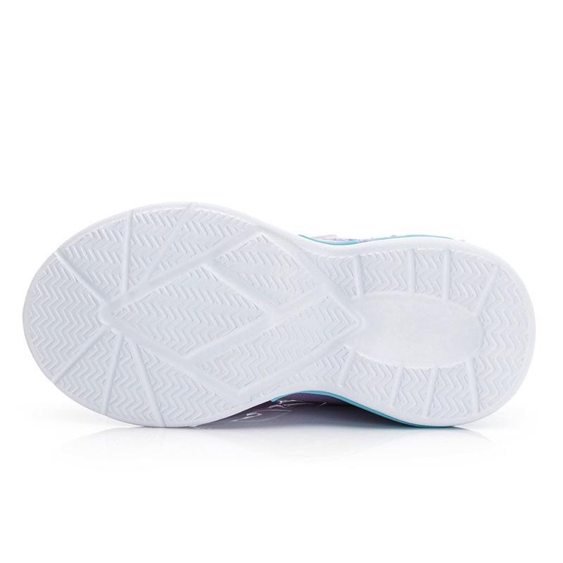 台灣   現貨+預購🌟冰雪奇緣  Frozen 炫光電燈運動鞋 艾莎 安娜  兒童球鞋 女童  輕量 防臭 止滑 紫色-細節圖5