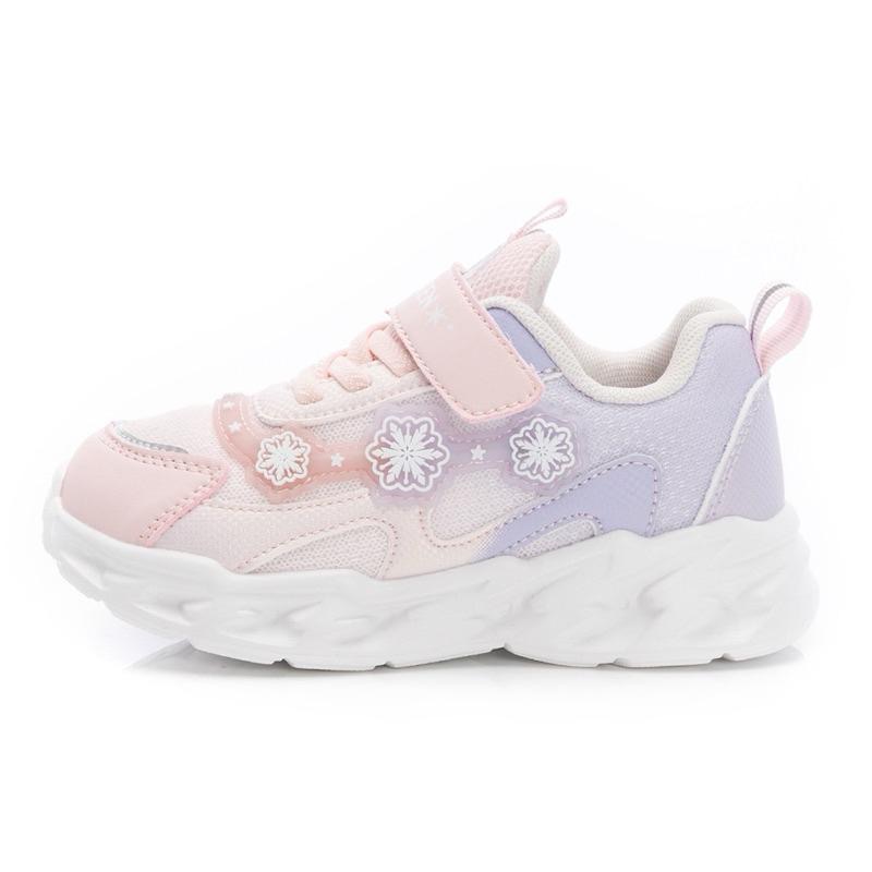 台灣 現貨+預購🌟冰雪奇緣  Frozen 炫光電燈運動鞋 艾莎 安娜 兒童球鞋 女童 輕量 透氣 夜間反光 女童運動鞋-細節圖4