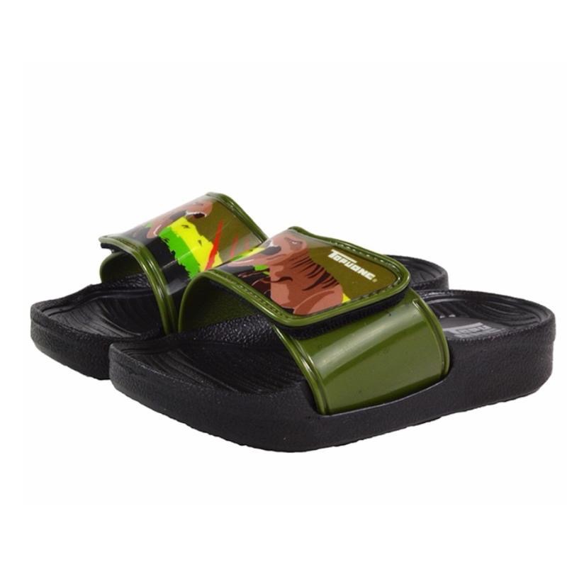 台灣製  現貨🌟恐龍 輕量 防水 一片式拖鞋  可調整寬度 男童 女童 中童 小童 大童 兒童拖鞋 兒童防水拖鞋-細節圖3